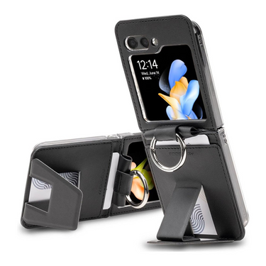 Samsung Galaxy Z Flip5 Compatible Case Cover Of Diary With Easy Standing - Black